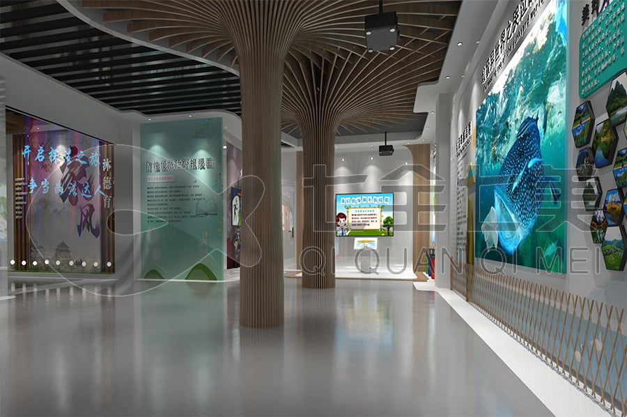青少年法治教育展館，法治文化教育基地設備，法院法治示范基地設計平面圖