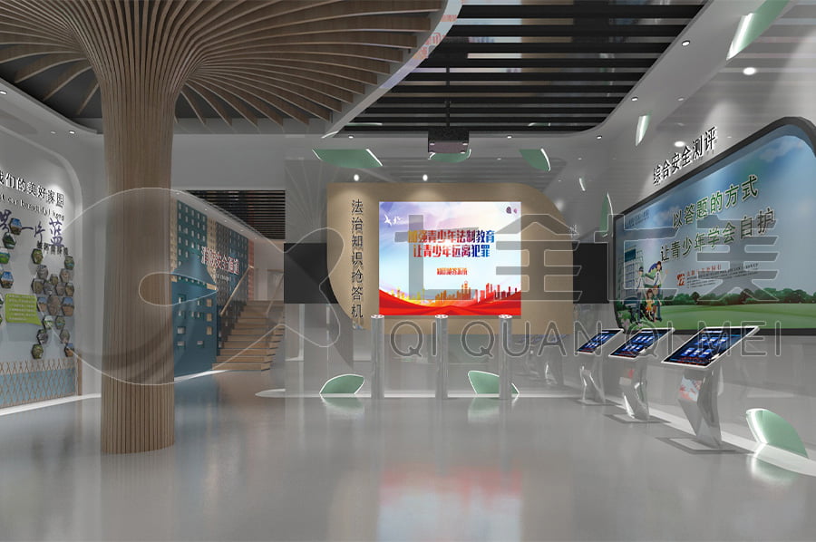 青少年法治教育展館，法治文化教育基地設備，法院法治示范基地設計平面圖