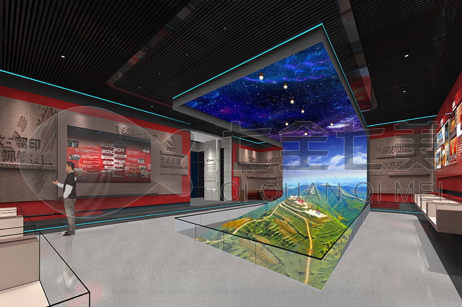 廉政教育基地，黨風(fēng)廉政宣傳平臺效果圖設(shè)計，廉政展廳設(shè)計施工