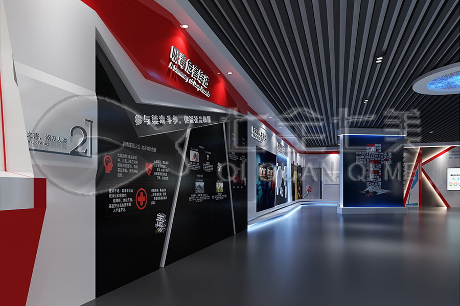 禁毒展廳設(shè)計(jì)布局，沉浸式禁毒警示示范基地，禁毒防艾主題基地產(chǎn)品，VR戒毒模擬，毒品預(yù)防教育