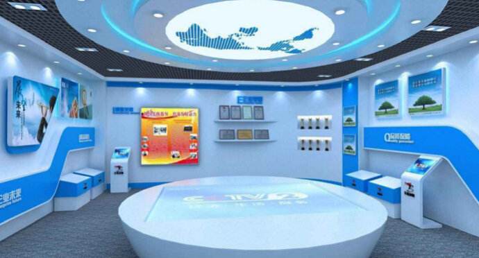 數字企業(yè)展館的展示優(yōu)勢，設計效果圖